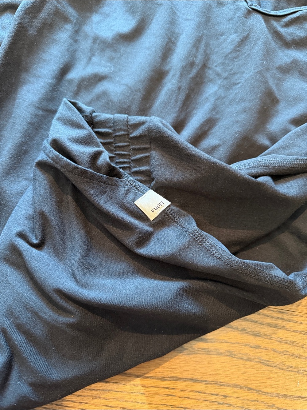 Vuori Black V-Neck Track Jumpsuit with Drawstring Waist - Picture 2 of 2